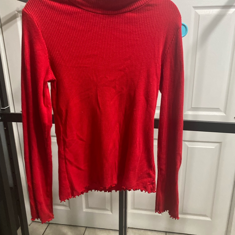 Old Navy Vibrant Red Long Sleeve Top